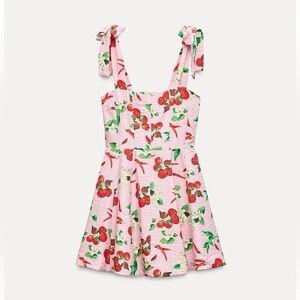 NWT- Zara Mini Cherry Dress